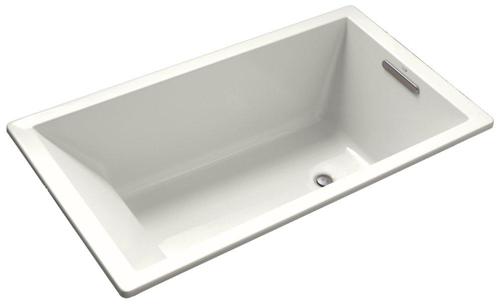 KOHLER White 66 x 36 in. Soaker Drop-In Bathtub with End Drain 