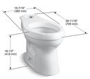 KOHLER White 1.6 gpf Elongated Toilet Bowl 