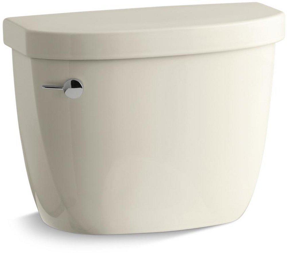 KOHLER Almond 1.28 gpf Toilet Tank with Left-Hand Trip Lever 