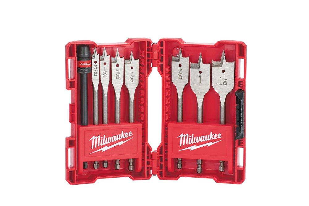 Milwaukee® Silver Straight Cutting Wood Boring Bit 8 Piece 