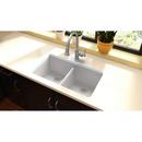 Elkay White 33 x 18-1/2 in. No Hole Composite Double Bowl Undermount Kitchen Sink 