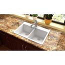 Elkay White 33 x 22 in. No Hole Composite Double Bowl Drop-in Kitchen Sink 