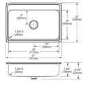 Elkay White 33 x 22 in. No Hole Composite Double Bowl Drop-in Kitchen Sink 