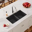 Elkay Black 33 x 18-1/2 in. No Hole Composite Double Bowl Undermount Kitchen Sink 