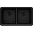 Elkay Black 33 x 18-1/2 in. No Hole Composite Double Bowl Undermount Kitchen Sink 