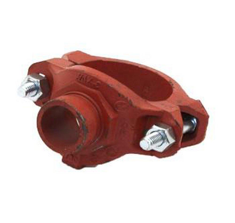 Tyco Grooved Painted Ductile Iron Mechanical Tee with Rubber Gasket 