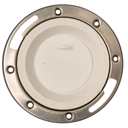 4 X 3 in. Plastic PVC Closet Flange with Stainless Steel Ring