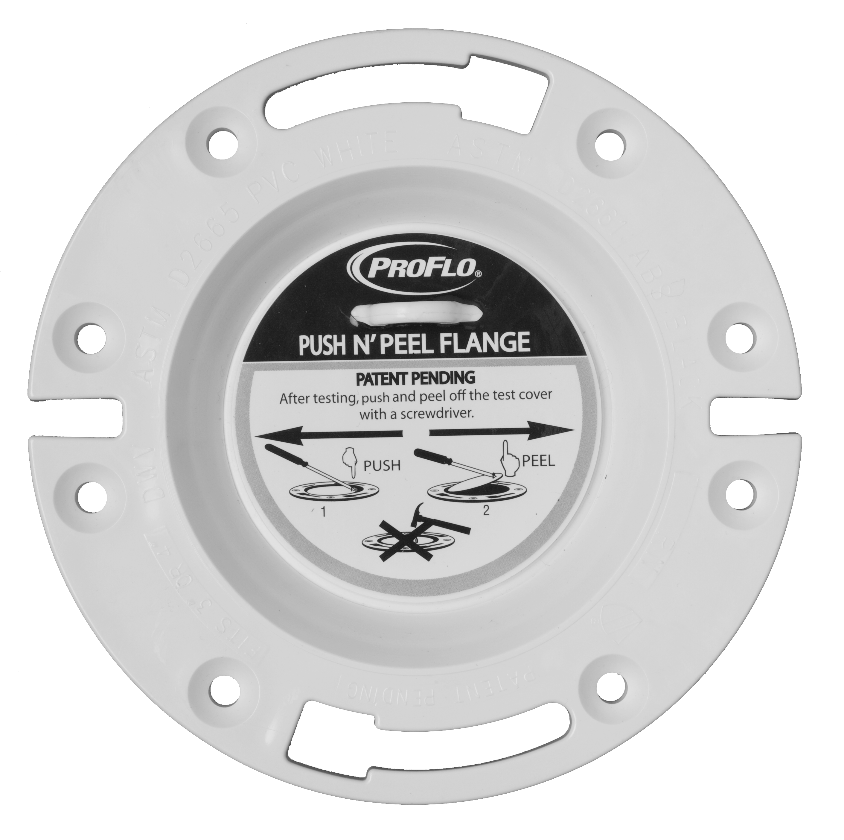 PROFLO&reg; Black 3 x 4 in. PVC Closet Flange with Test Cap 