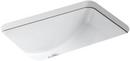 20-7/8 in. Undermount Rectangular Vitreous China Bathroom Sink in White