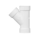 White PVC DWV Wye 