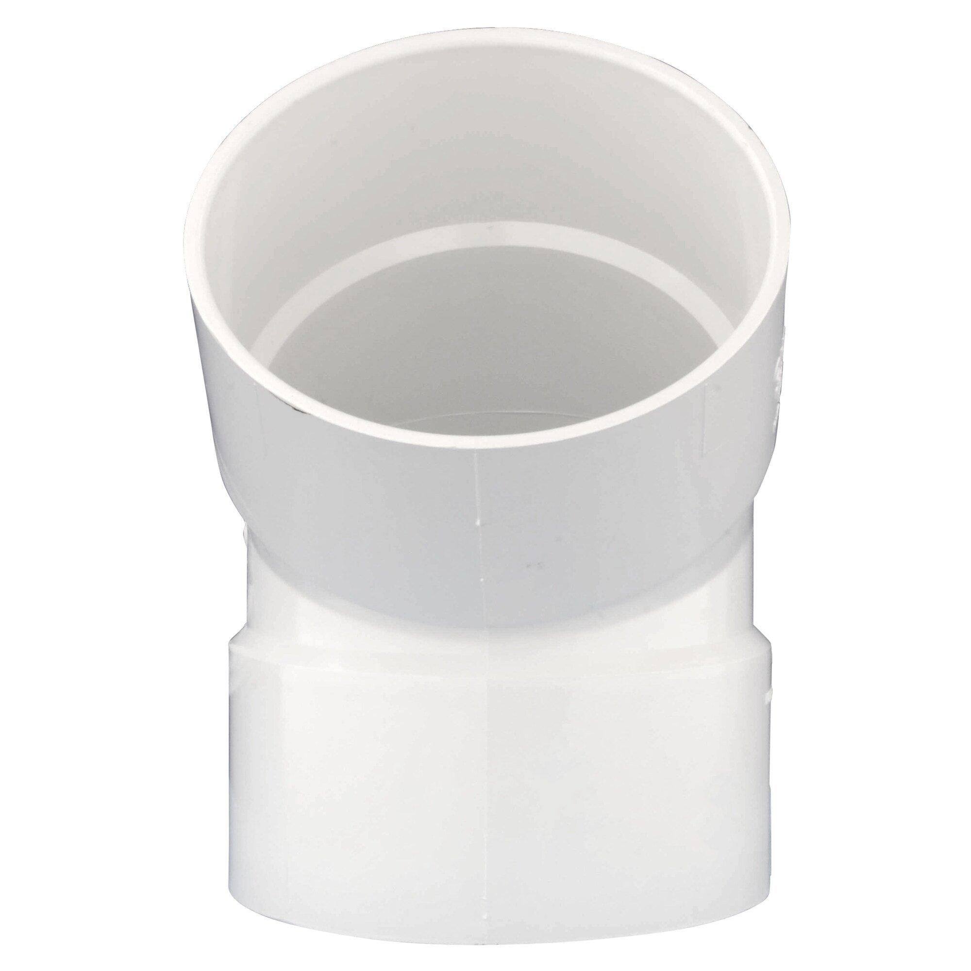 White Hub Plastic 45 Degree DWV Elbow 
