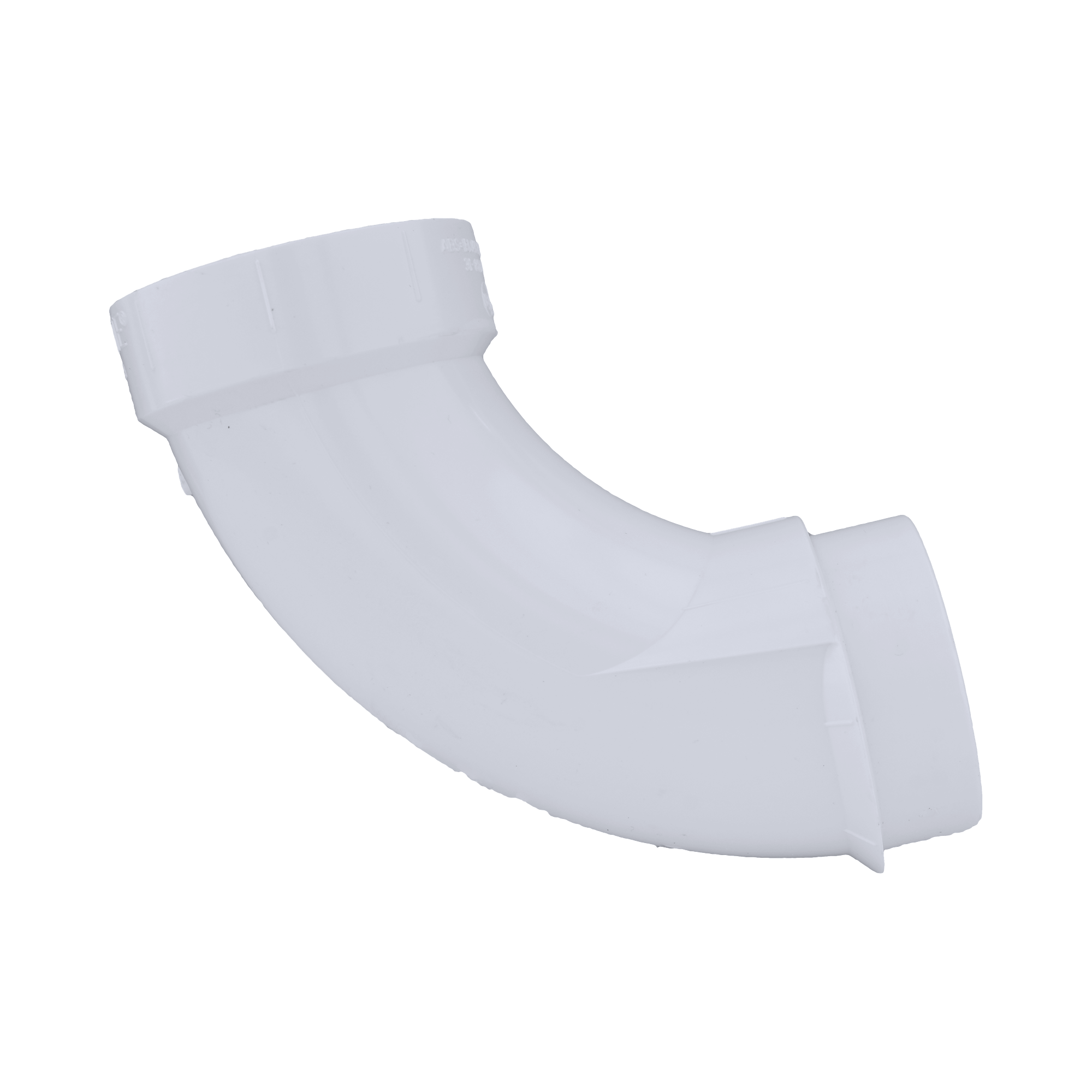 White Hub x Spigot 90 Degree PVC DWV Long Sweep Street Elbow 