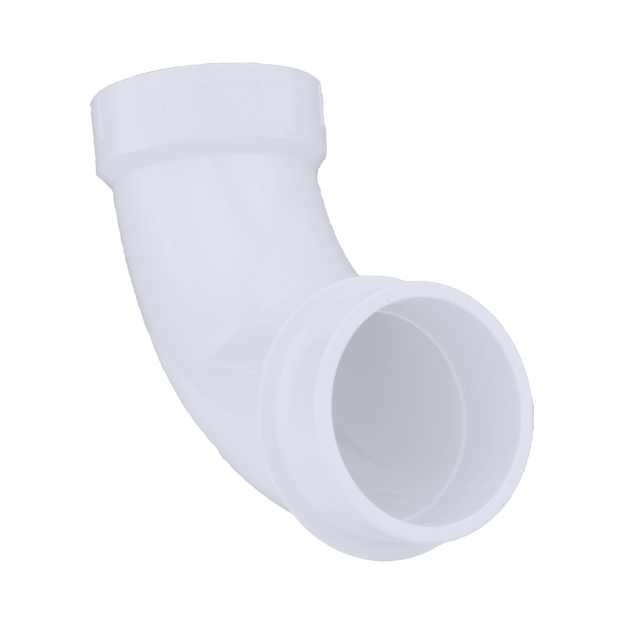 White Hub x Spigot 90 Degree PVC DWV Long Sweep Street Elbow 