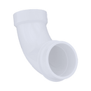 White Hub x Spigot 90 Degree PVC DWV Long Sweep Street Elbow 
