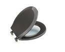 Round Closed Front Toilet Seat with Cover in Thunder Grey
