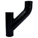 Black No Hub Cast Iron Upright Wye 