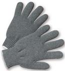 Size S Cotton and Plastic General Purpose Reusable Gloves in Grey (Pack of 12)