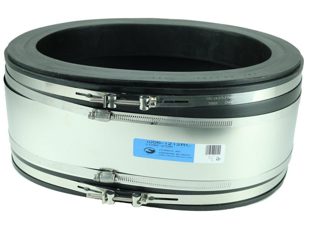 Fernco Concrete x Cast Iron Plastic Flexible Coupling 