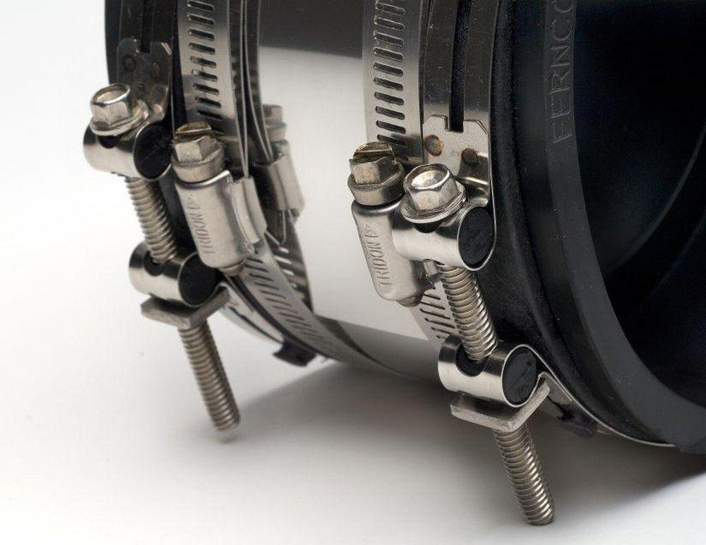 4 in. Clay x Cast Iron Plastic Flexible Coupling 