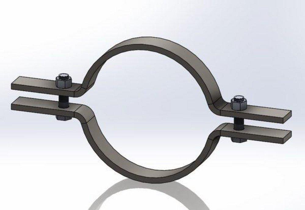 Empire Industries Electrogalvanized Carbon Steel Riser Clamp for Pipe 
