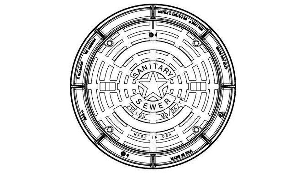 EJ Watertight Manhole Sanitary Ring and Cover for Sewer (Less Logo) 