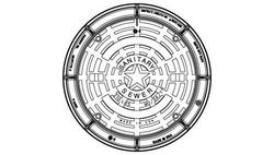 32 in. Watertight Manhole Sanitary Ring and Cover for Sewer (Less Logo)