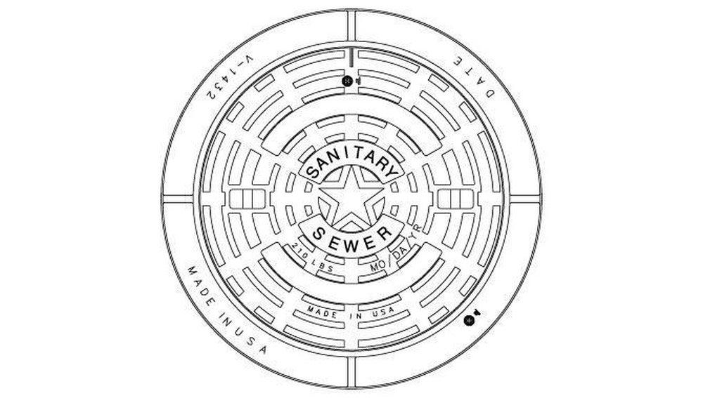 EJ Manhole Sanitary Ring and Cover for Sewer (Less Logo) 