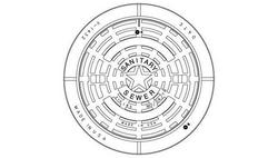 32 in. Manhole Sanitary Ring and Cover for Sewer (Less Logo)