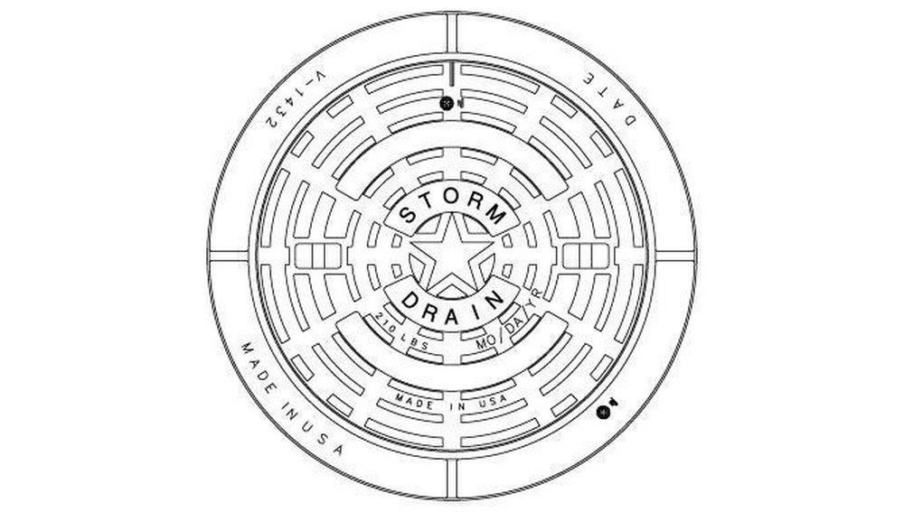 EJ Manhole Storm Ring and Cover (Less Logo) 