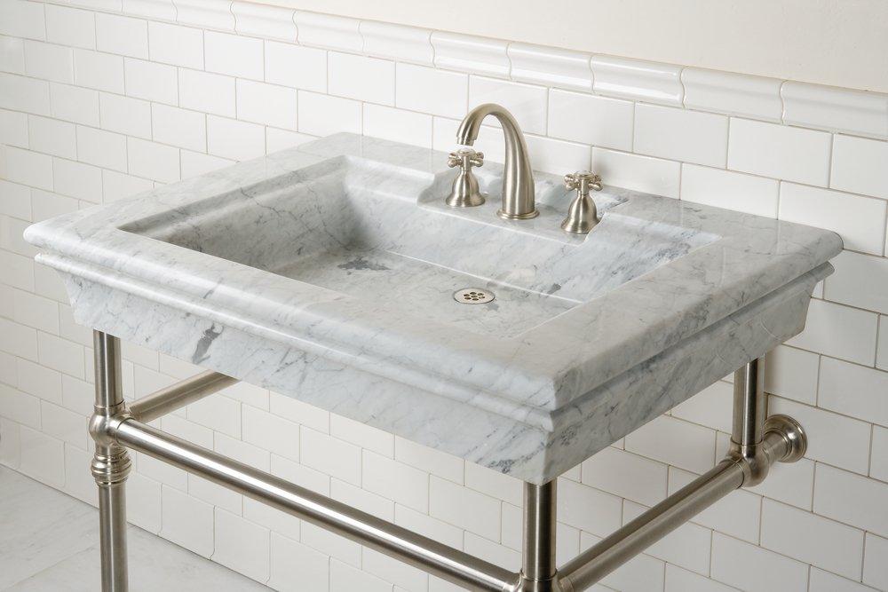 Stone Forest White Carrara Marble 3-Hole Bordeaux Vanity 