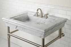 3-Hole Bordeaux Vanity in White Carrara Marble