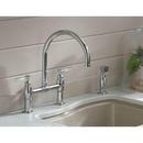 KOHLER Vibrant&reg; Polished Nickel Two Handle Bridge Kitchen Faucet 