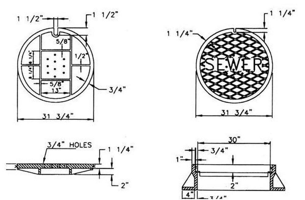 Capitol Foundry of Virginia Manhole Sanitary Frame and Cover 