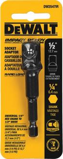 DEWALT Dark Grey 1/2 in. Hex Shank Socket Adapter 
