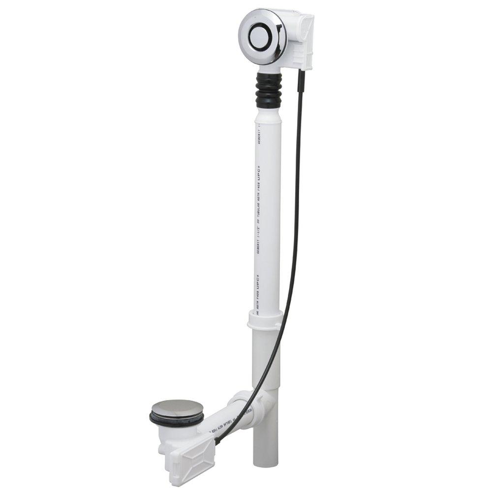 Geberit Polished Chrome 24 in. Plastic Push-Pull Drain 