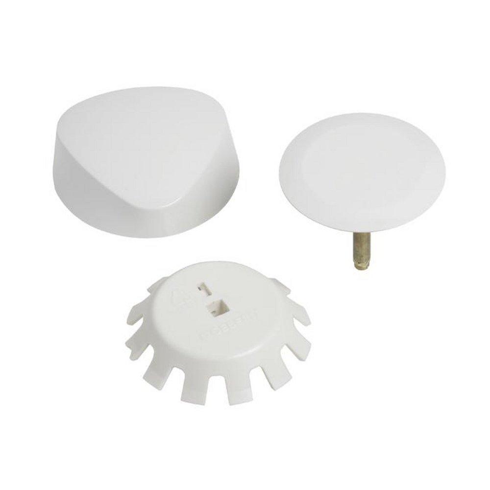Geberit White 3-1/2 in. Plastic Overflow Drain Trim Kit 