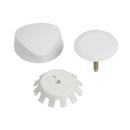 Geberit White 3-1/2 in. Plastic Overflow Drain Trim Kit 