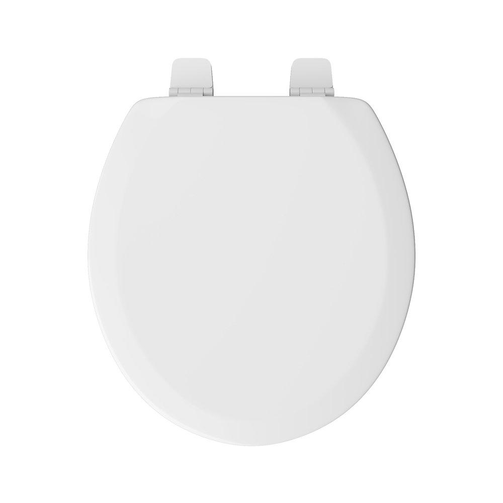 Jones Stephens White Round Closed Front with Cover Toilet Seat 