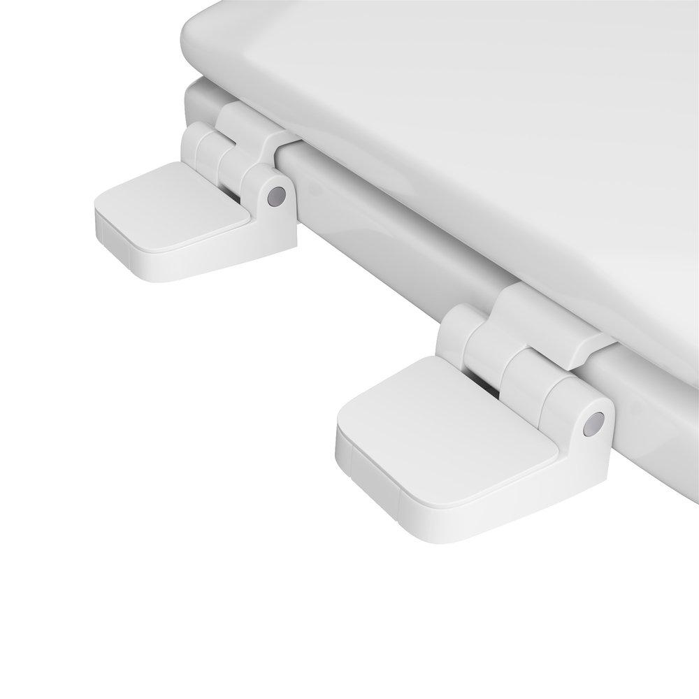 Jones Stephens White Round Closed Front with Cover Toilet Seat 