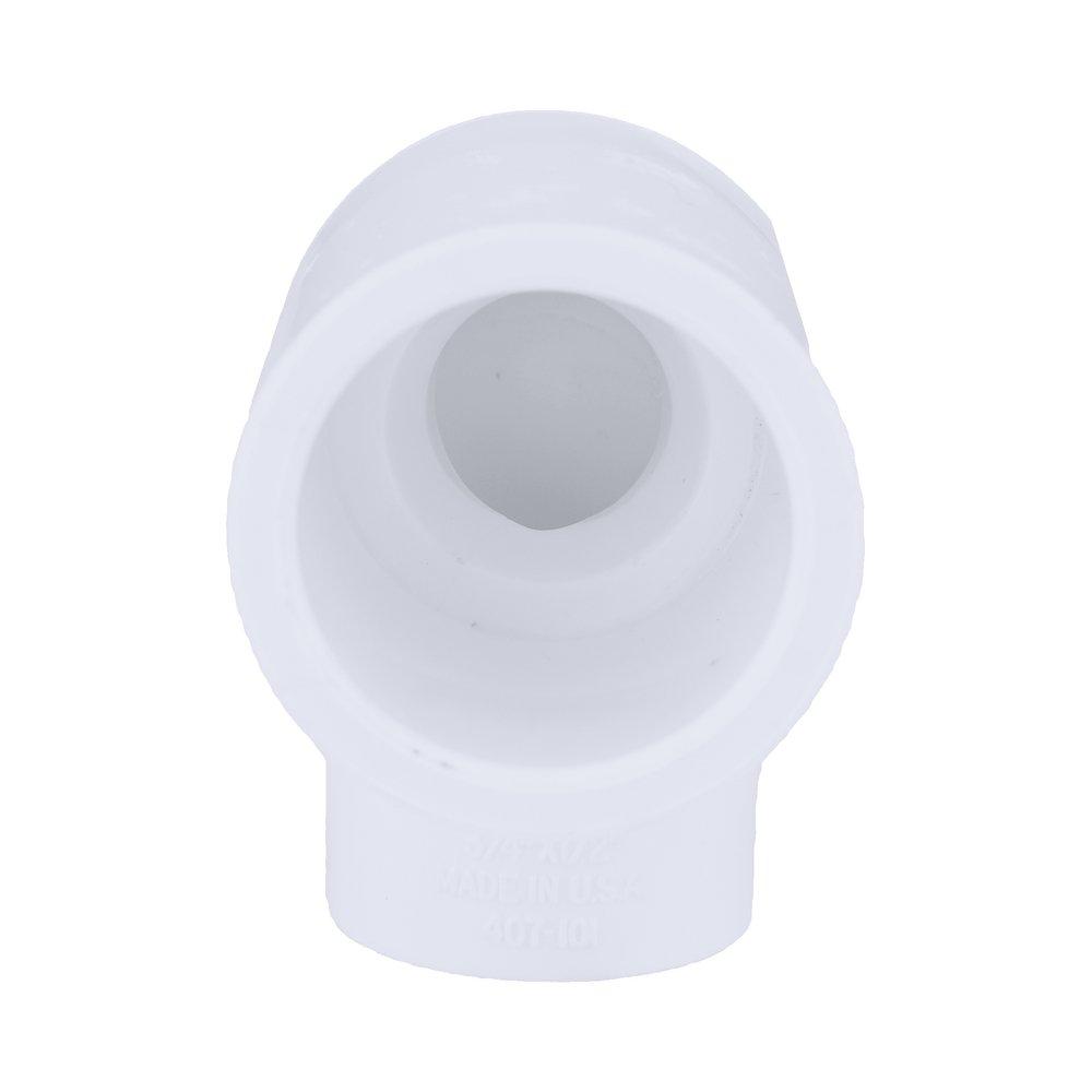White PVC Schedule 40 90&deg; Socket x FPT Elbow 