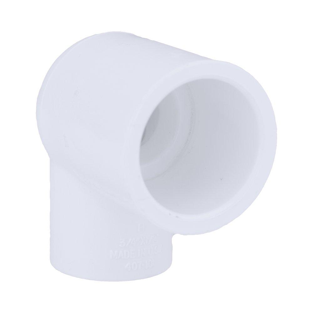 White PVC Schedule 40 90&deg; Socket x FPT Elbow 