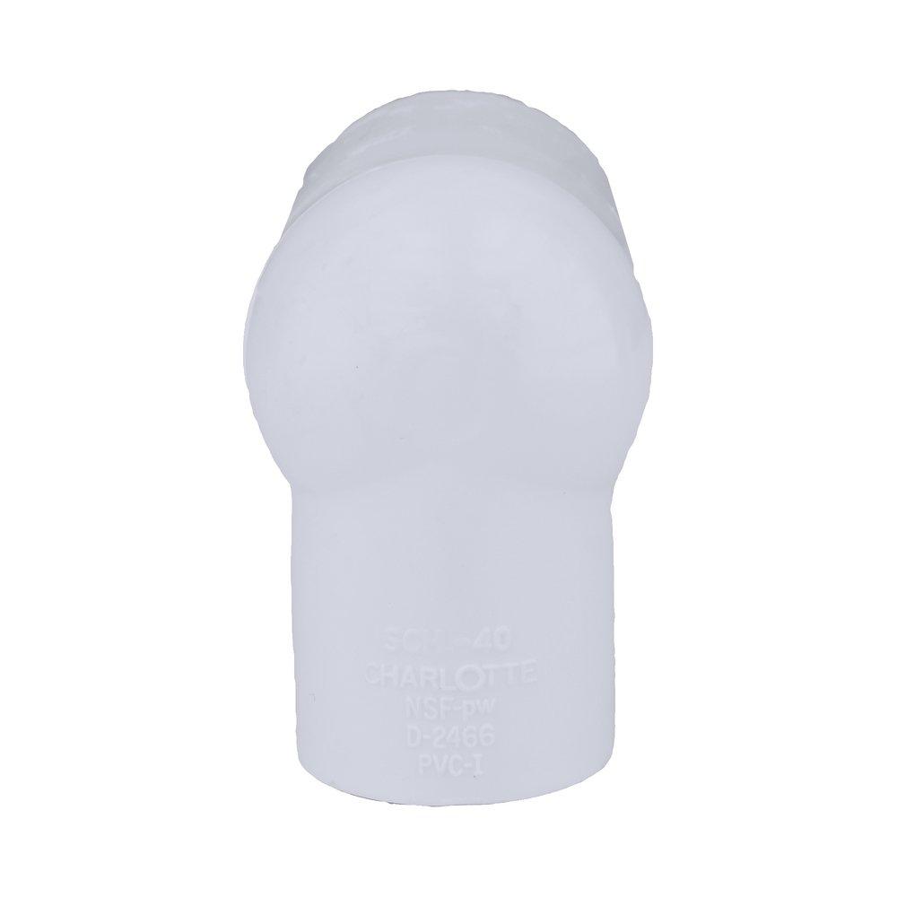 White PVC Schedule 40 90&deg; Socket x FPT Elbow 