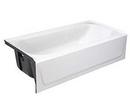 16-5/8 x 30 in. Porcelain Above the Floor Rectangle Bathtub with Left Drain in White