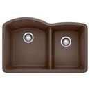 32 x 20-27/32 in. No Hole Composite Double Bowl Undermount Kitchen Sink in Cafe Brown