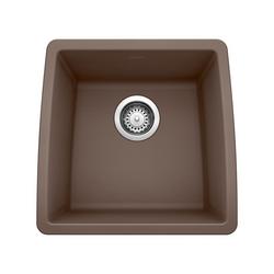 17-1/2 x 17 x 9 in. Undermount Single Bowl Sink Cafe Brown