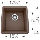 BLANCO Café 17-1/2 x 17 x 9 in. Under-Mount Single Bowl Sink 