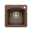 15 x 15 in. 1 Hole Drop-in and Undermount Granite Bar Sink in Cafe Brown