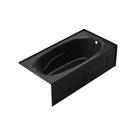 JACUZZI&reg; Black 72 x 36 in. Acrylic Rectangle Drop-In or Skirted Bathtub with Right Drain 