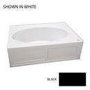 60 x 42 in. Acrylic Rectangle Drop-In or Skirted Bathtub with Right Drain in Black