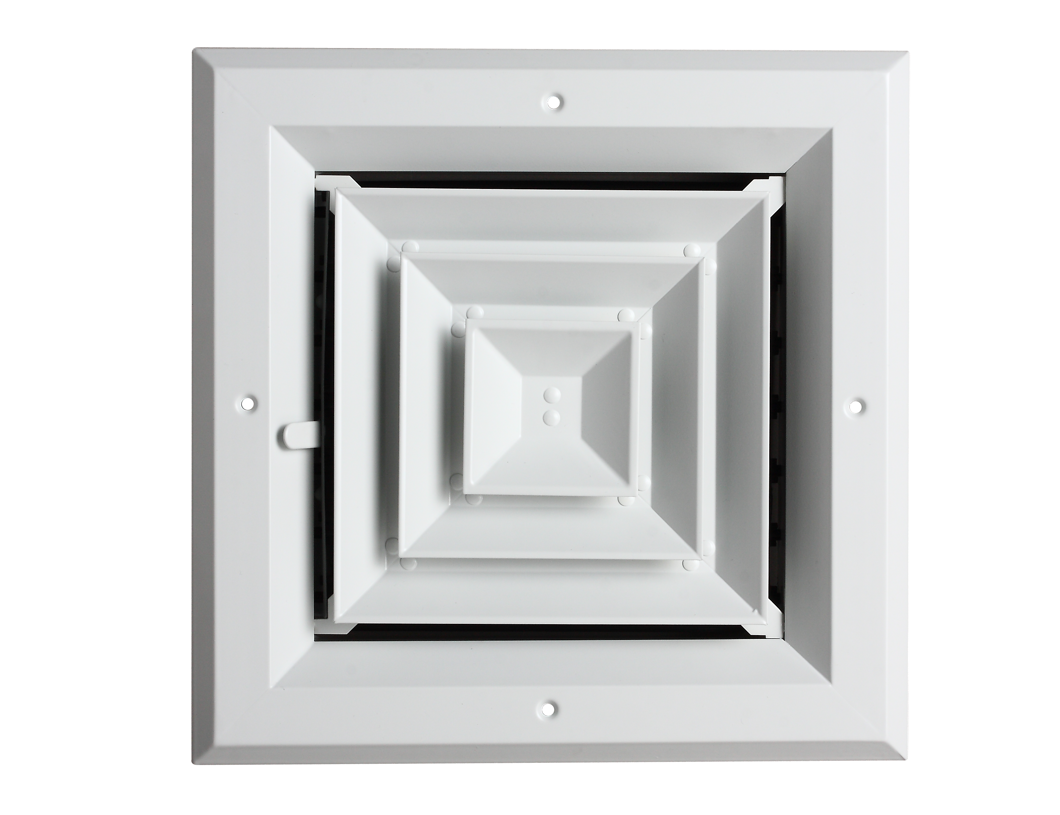 PROSELECT&reg; White 10 x 10 in. Aluminum 4-Way Ceiling Diffuser 